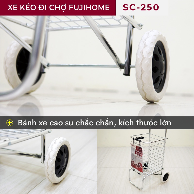 Xe kéo đi chợ gấp gọn 2 bánh ADVINDEQ TL-90C, xe đẩy kéo hàng đi chợ Đài Loan gấp gọn nhẹ mini siêu thị giá rẻ