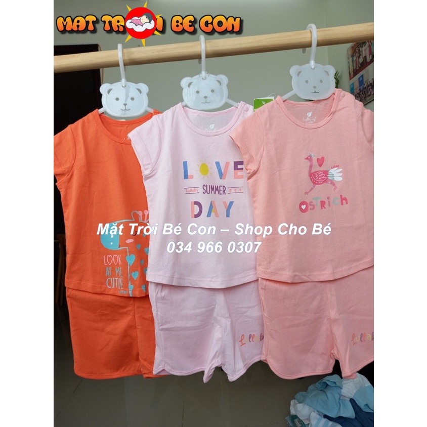 Bộ QA cộc tay cài vai bé gái Lullaby