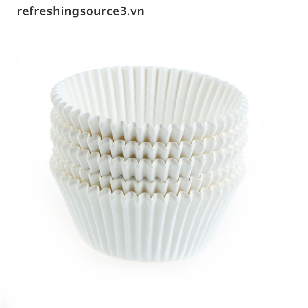 Bộ 100 Vỏ Giấy Trắng Bọc Bánh cupcake Tiện Dụng