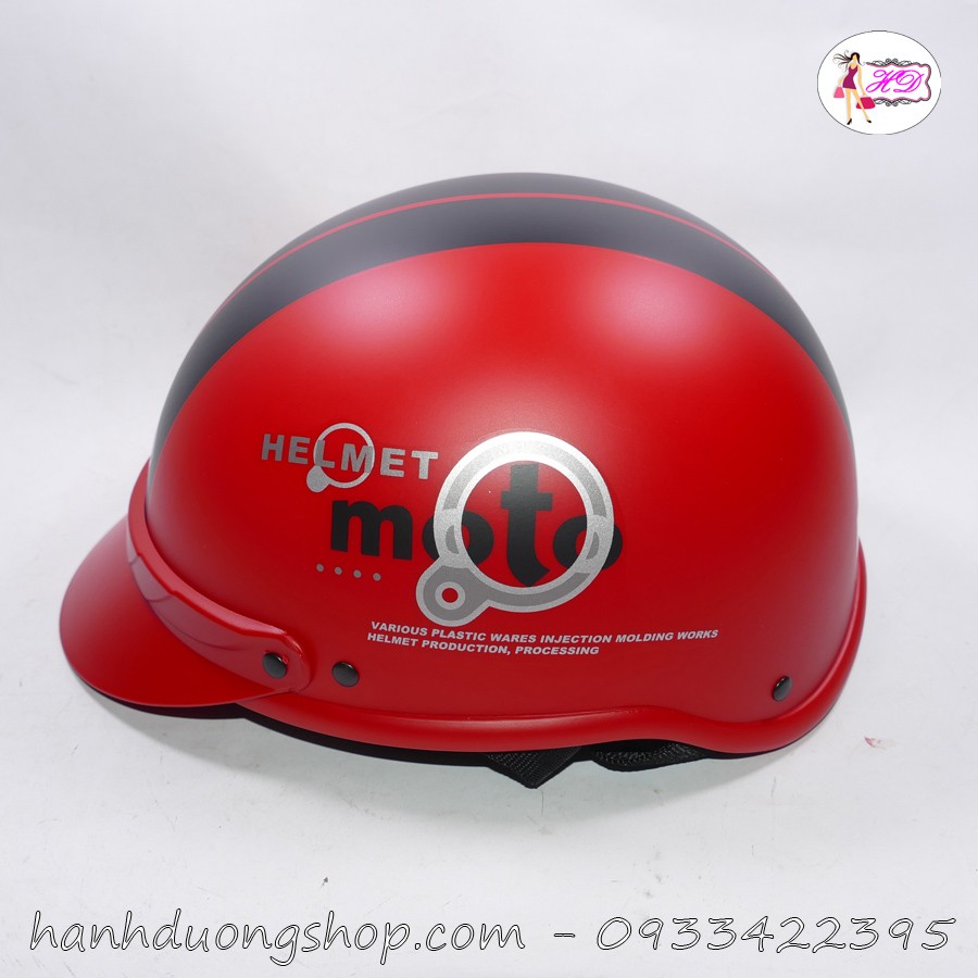 [Tặng áo mưa] Nón bảo hiểm Tin Tin lửng Moto Helmet nhựa ABS cứng cáp chính hãng TTL01