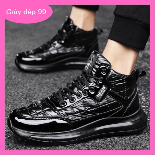 Giày nam cao cổ thể thao sneaker tăng chiều cao độn đế 4-5 cm màu đen năng động, cá tính, mẫu hot trend năm 2021