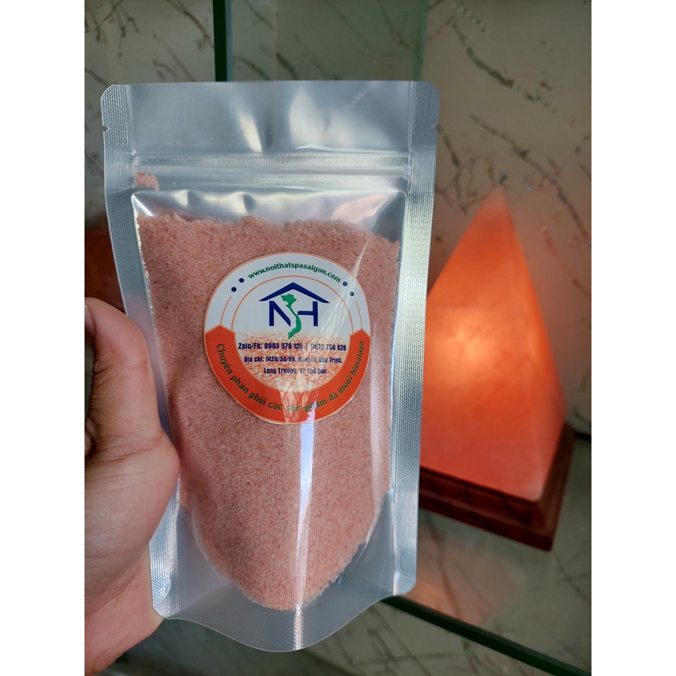 Muối tắm Himalaya- muối hồng chính hãng, nhập khẩu từ Pakistan, tẩy tế bào chết, hạt nhuyễn.