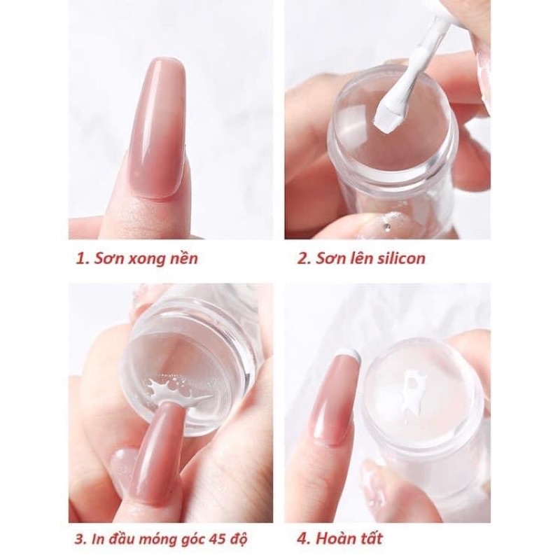 Con lăn sơn đầu sơn móng tay bằng silicon tiện dụng