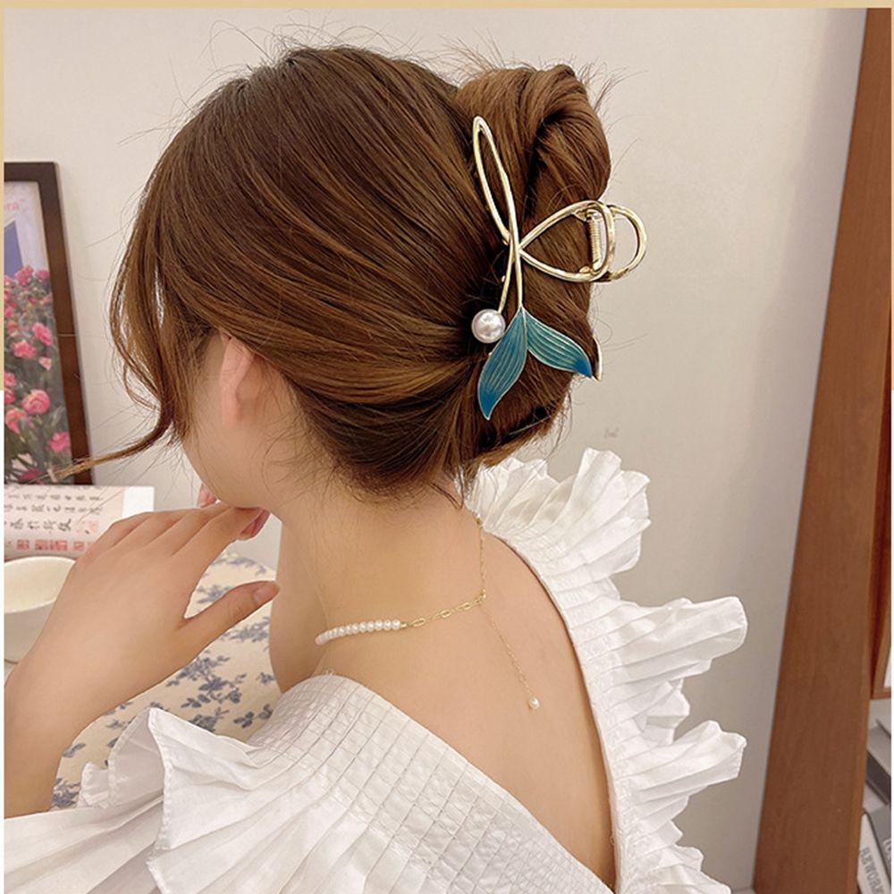 Kẹp Tóc Hình Đuôi Cá Mập Màu Xanh Dương Ngọt Ngào Cho Nữ MXMUSTY