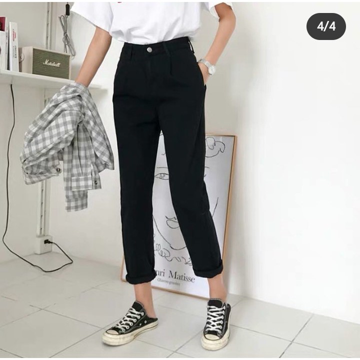 [ FREESHIP ] QUẦN BAGGY JEAN ĐEN BASIC NITI2 SIÊU HOT
