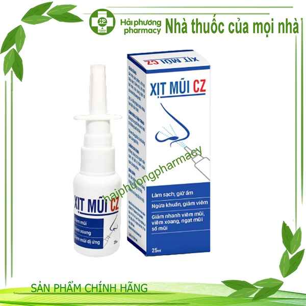 Xịt mũi CZ 25ml - Làm sạch khoang mũi ngừa vi khuẩn