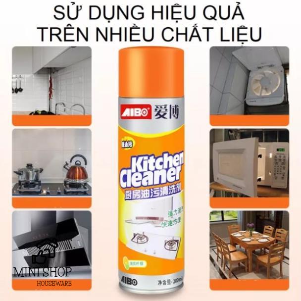 Bình Xịt Bọt Tuyết Màu Cam Kitchen Cleaner Tẩy Rửa Siêu Sạch Nhà Bếp