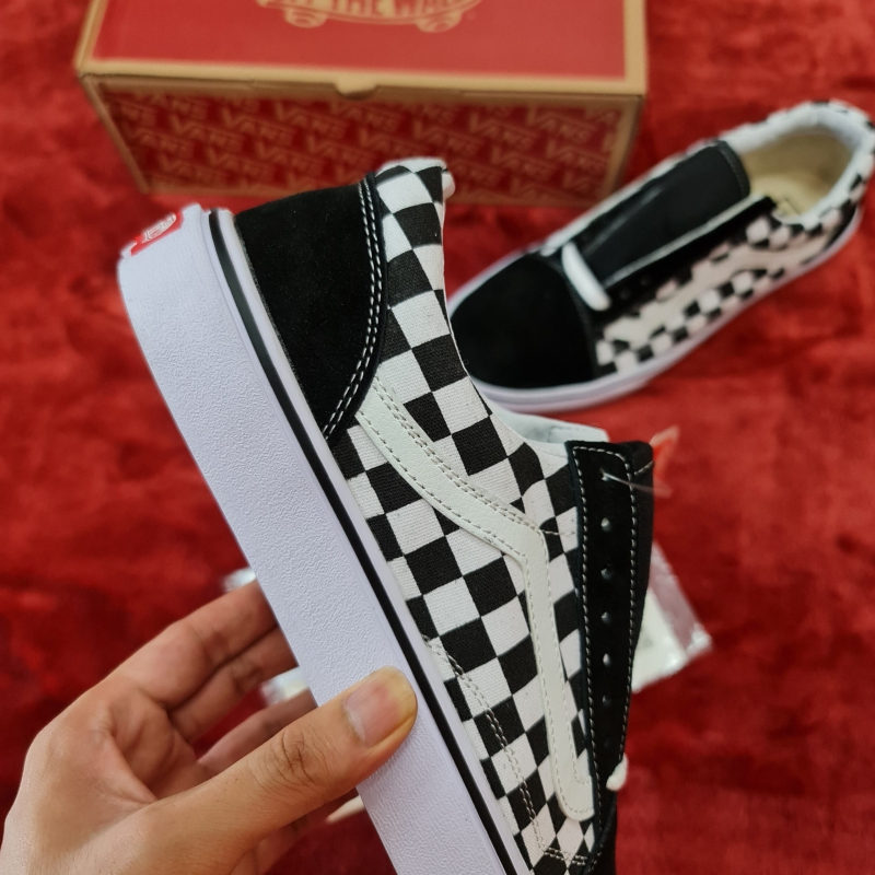 Giày Vans Old Skool Caro Đen Trắng // Vans Old Skool Checkerboard Black White