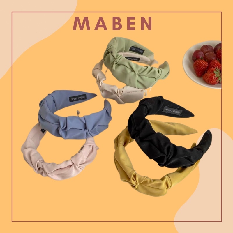 Cài tóc thời trang màu trơn - Maben