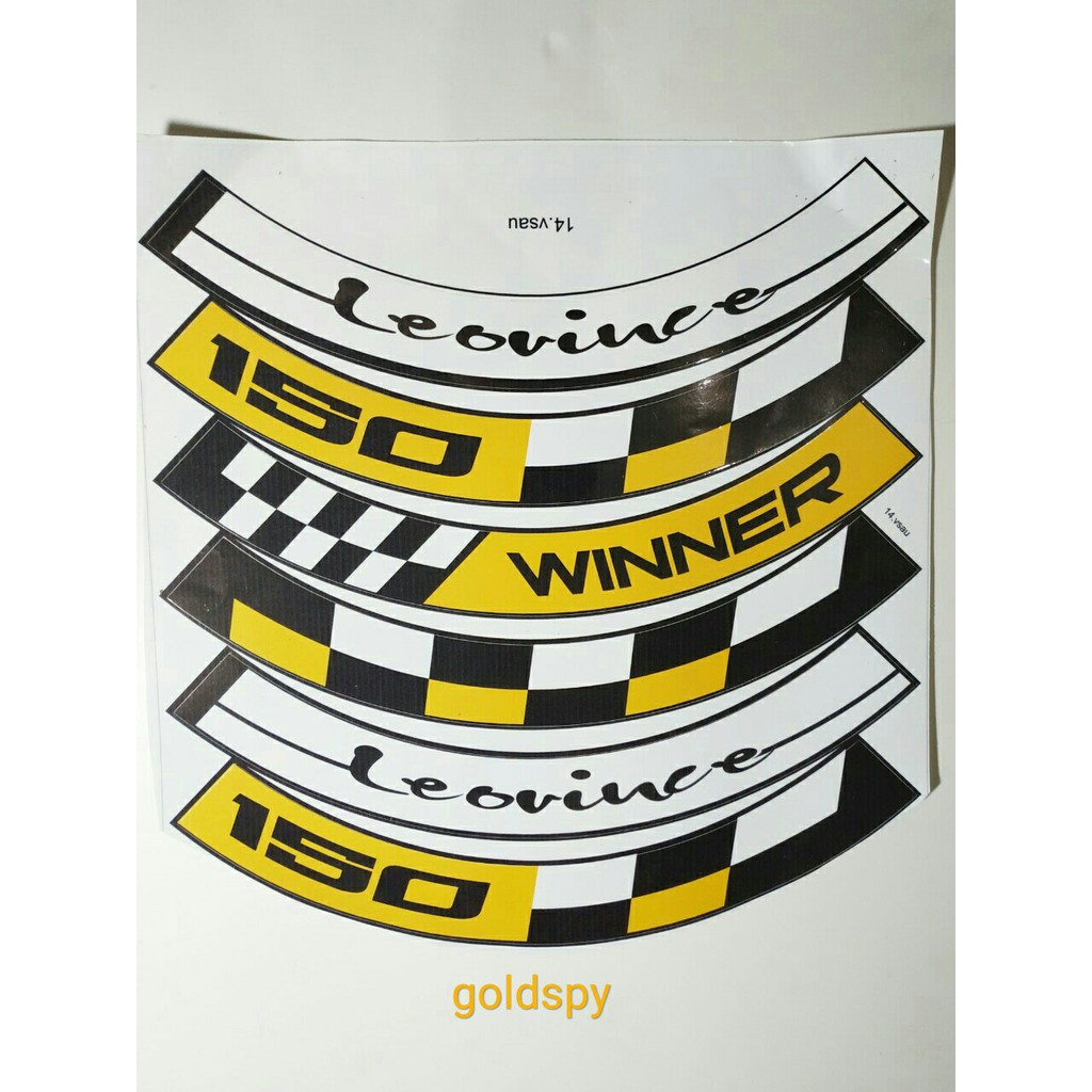 Tem dán vành xe máy Tem Decal dán vành Winner ( giá 1 bộ)