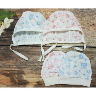 Mũ sơ sinh cotton buộc dây  (Giá Tốt Nhất)