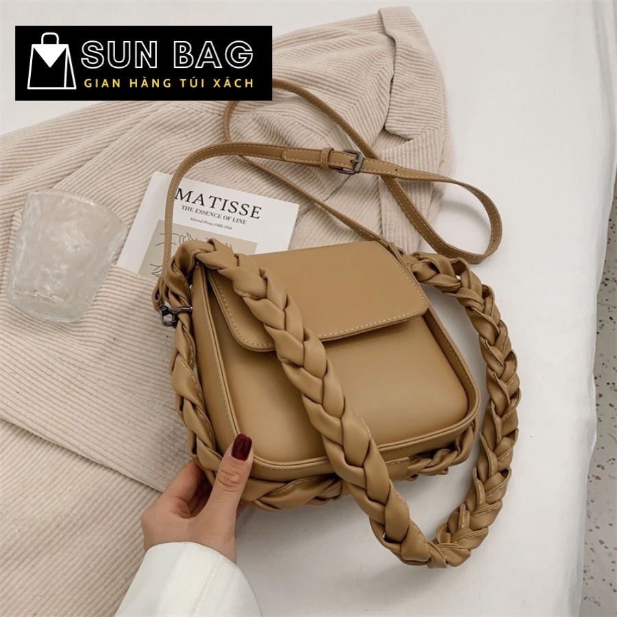 Túi xách nữ đeo chéo, đeo ngực túi đi chơi, đi học, da đẹp, cao cấp size 22cm SB156