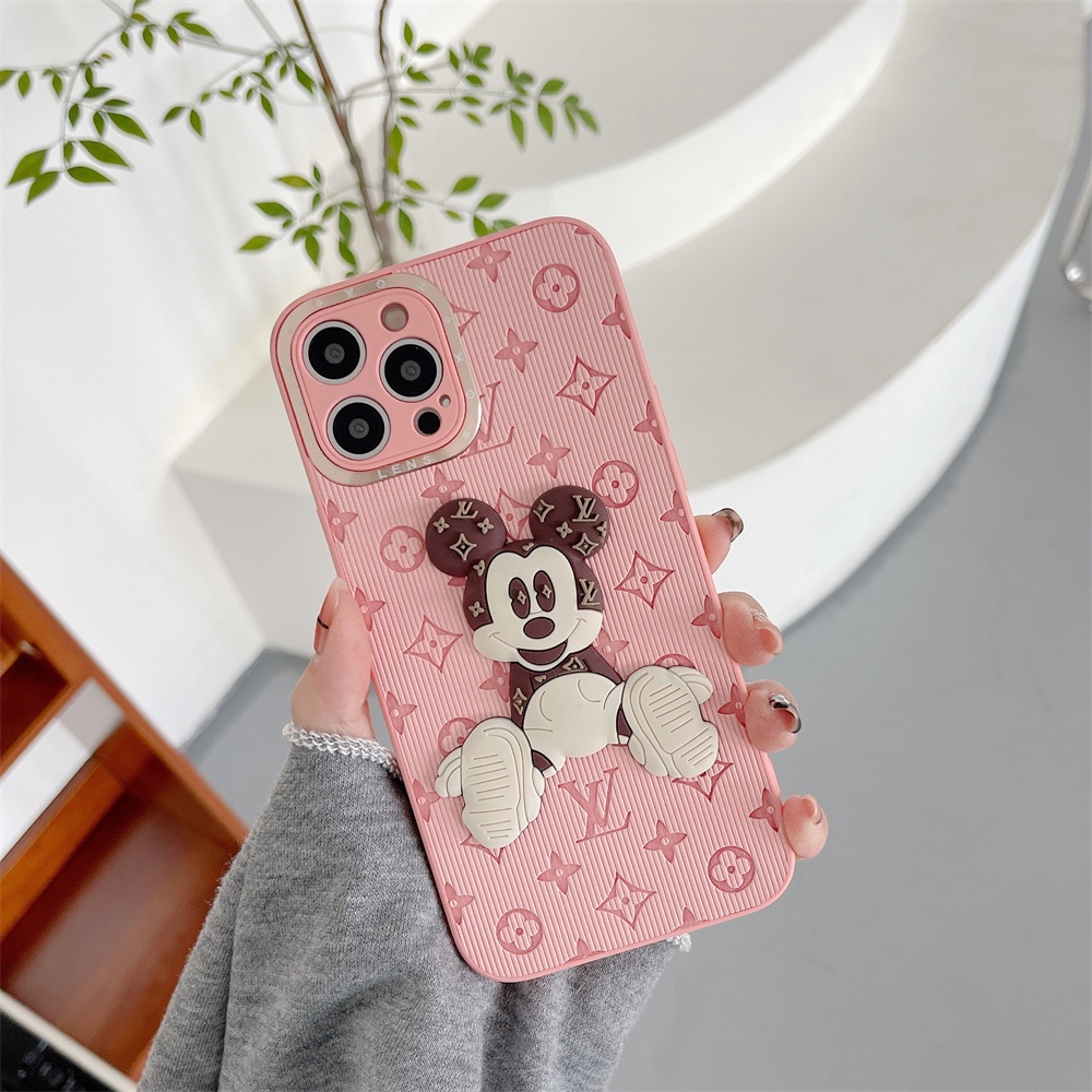 Ốp điện thoại chống sốc in hình chuột Mickey hoạt hình thích hợp cho IPhone 12 11 Pro Max XS Max XR X 8 7 Plus