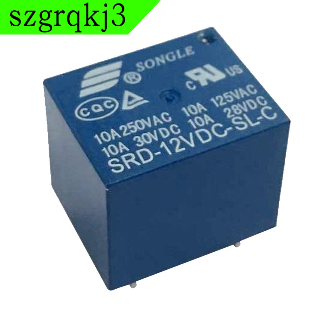 POWER Set 10 Rơ Le Âm Thanh Mini 12v 10a Spdt 5 Pin Pcb Srd-12Vdc-Sl-C
