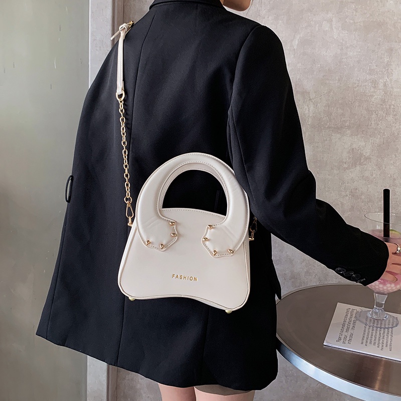 Túi Đeo Vai Màu Trơn Đính Đinh Tán Phong Cách Hàn Quốc Thời Trang Cho Nữ