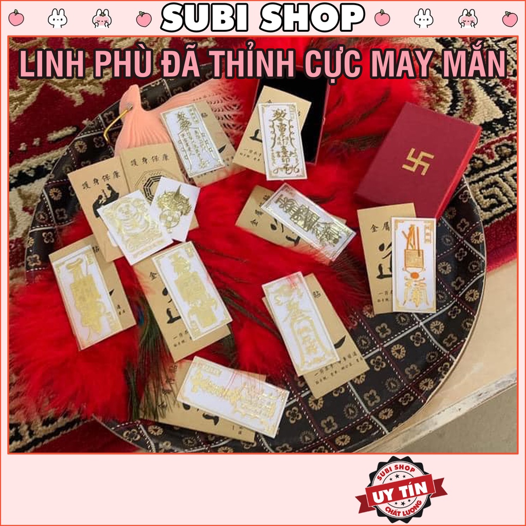 [ĐÃ THỈNH TRÊN CHÙA SỐ LƯỢNG CÓ HẠN] Miếng Dán Linh Phù Tài Lộc May Mắn Hộ Mệnh Phong Thuỷ Bình An Dán Điện Thoại