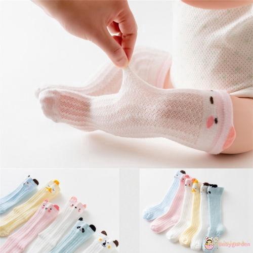 Đôi vớ cotton dáng dài trên đầu gối họa tiết đáng yêu cho em bé