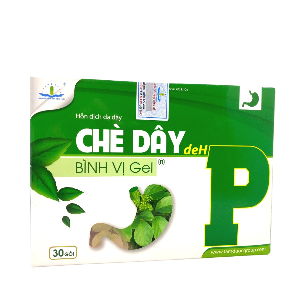 Chè Dây deHP Bình Vị Gel Tâm Dược - Hỗ trợ dạ dày do xoắn khuẩn HP- Hộp 30 gói
