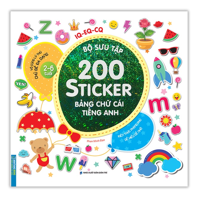 Sách - Bộ sưu tập 200 sticker - Bảng chữ cái tiếng Anh