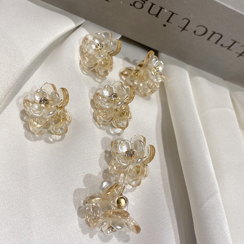 Trong Suốt Kẹp Tóc Hình Hoa Màu Kẹo Ngọt Xinh Xắn Cho Nữ