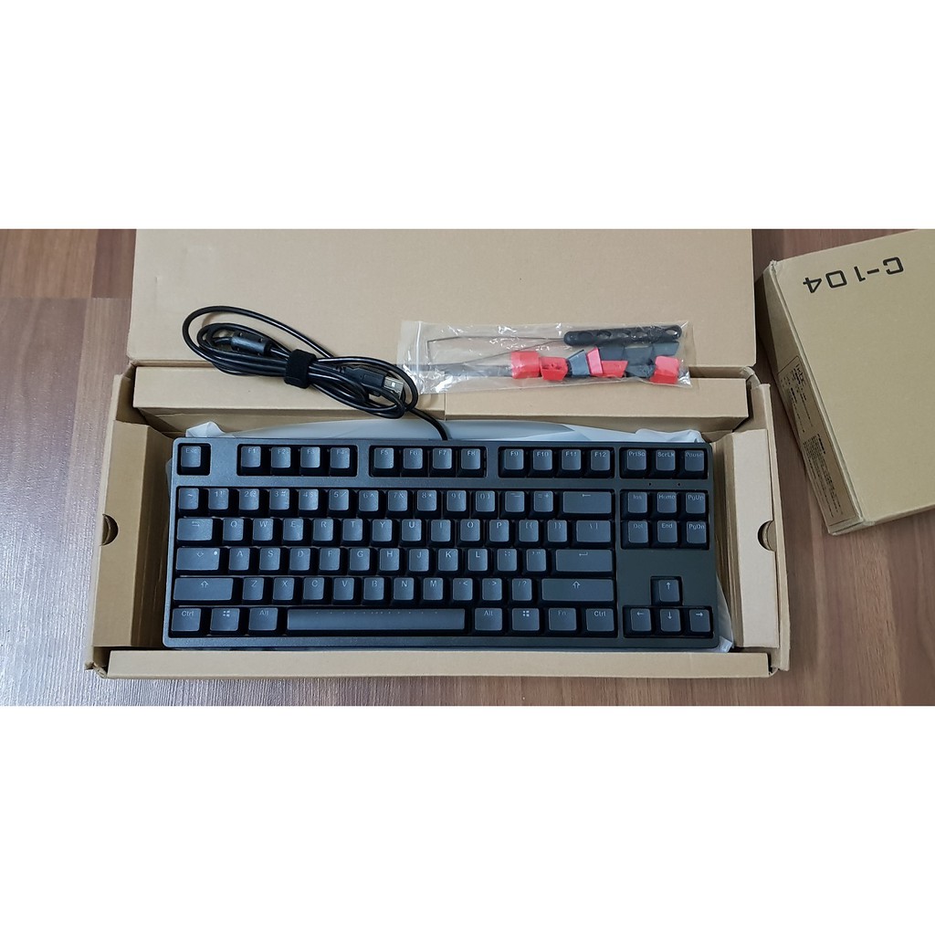 [RẺ VÔ ĐỊCH] Bàn phím cơ IKBC C87 và C104 bản 2019 Typeman màu đen led xanh băng, keycap thick PBT d