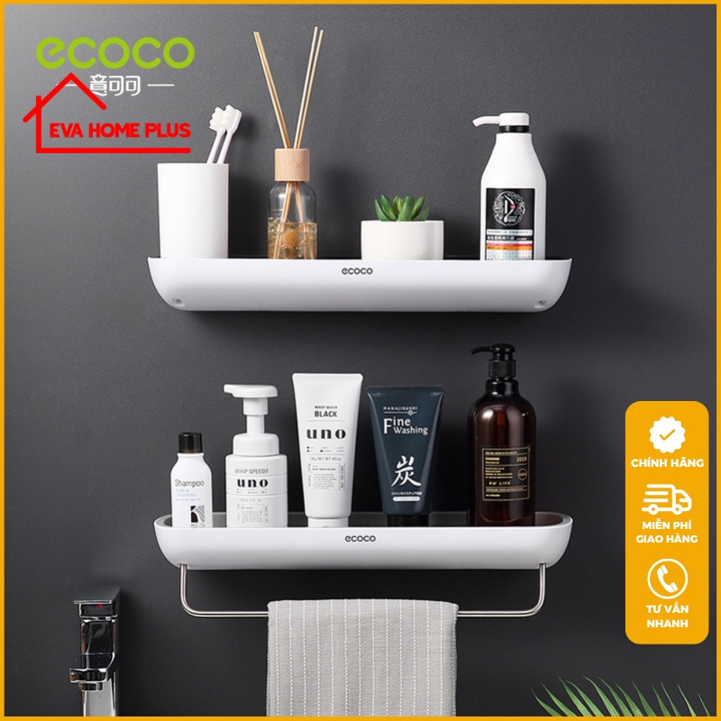 Kệ nhà tắm ECOCO chính hãng, kệ để đồ nhà tắm dán tường đơn giản hiện đại E1923