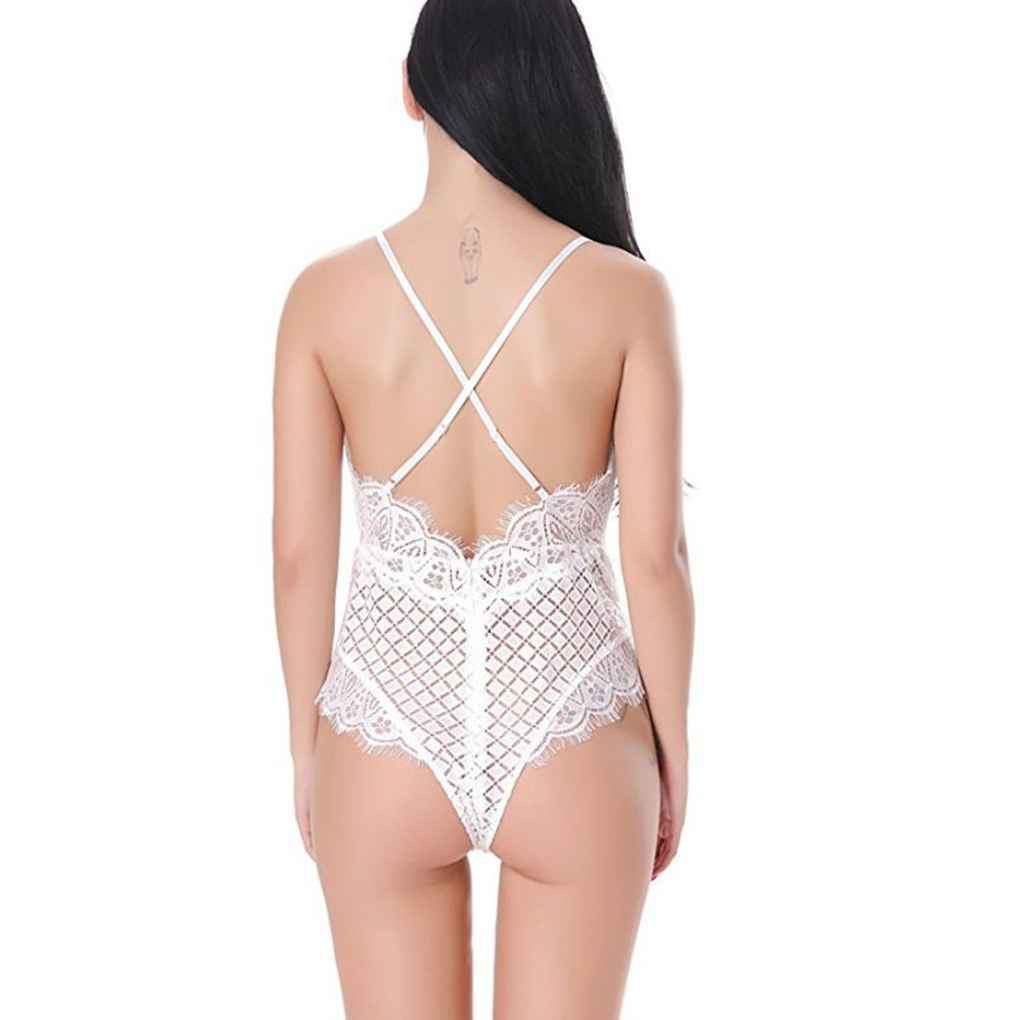 Jumpsuit 2 dây cổ chữ V phối ren hoa quyến rũ cho nữ