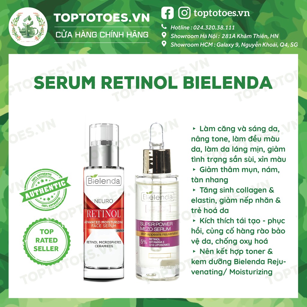 Serum Bielenda Retinol Neuro Mezo Skin Clinic 30ml trẻ hoá