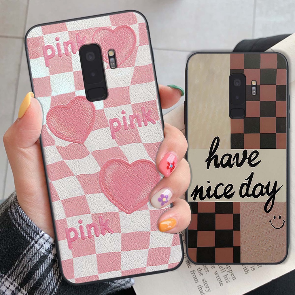 Ốp Samsung S9 / S9 Plus / S9+ caro trái tim cá tính, thời trang siêu đẹp, siêu phong cách