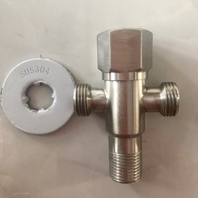 Van Chia Giảm Áp Lực Nước Inox SUS 304 Cao Cấp, ren 21, van khóa inox304 không chì không rỉ sét