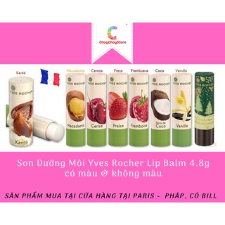 [BILL PHÁP CÓ SẴN, HSD 2022] Son Dưỡng Môi Yves Rocher Lip Balm 4.8g có màu & không màu