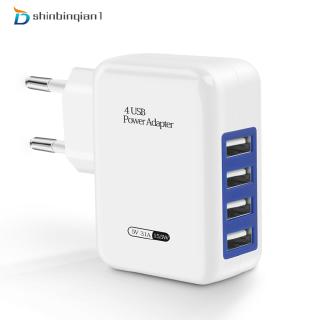 Đầu sạc 4 cổng usb 5v / 3a cho apple iphone 8 7 ipad samsung