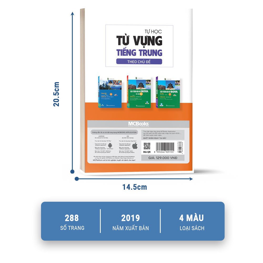 Sách - Tự Học Từ Vựng Tiếng Trung Theo Chủ Đề - Dành Cho Người Học Tiếng Trung Cơ Bản