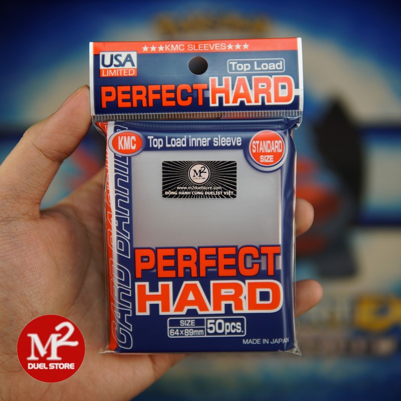 Bọc bài Standard Size KMC Card Perfect Fit HARD Cứng chắc - 50 cái size 64x89 mm, dùng cho Pokemon TCG