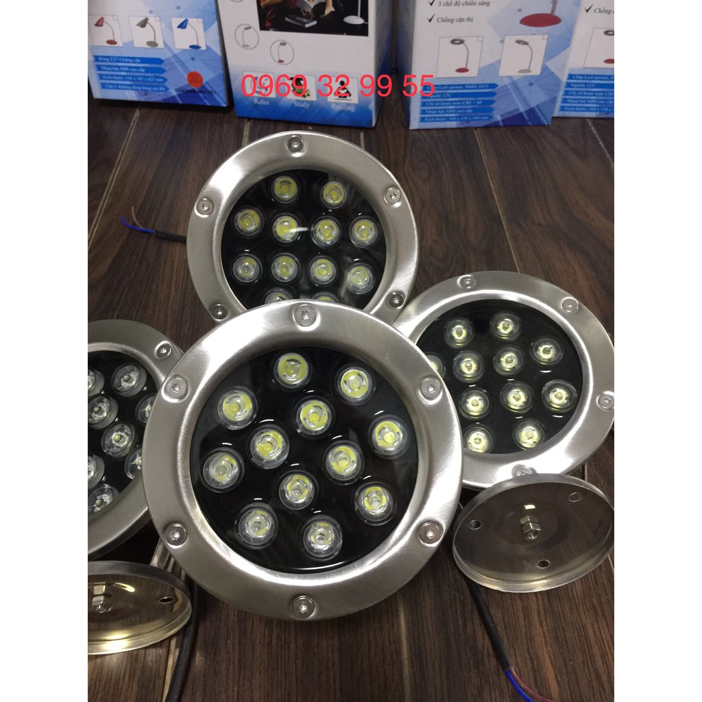 Đèn LED Âm Nước 12W  MV-UR1201 AC24V INOX 304 Tiêu Chuẩn IP 68 Dùng Chiếu Bể Cá Hồ Bơi Bảo Hành 12 Tháng