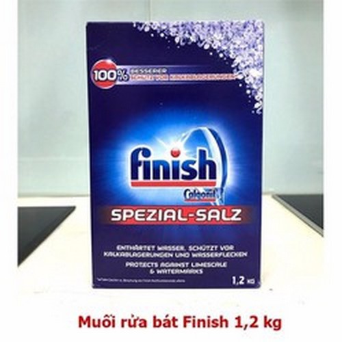 Muối rửa bát finish 4kg, 1,2kg, dùng cho máy rửa bát