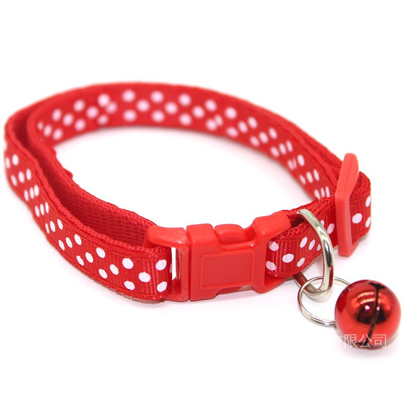 Vòng cổ Nylon gắn chuông đồng có thể thu gọn cho thú cưng