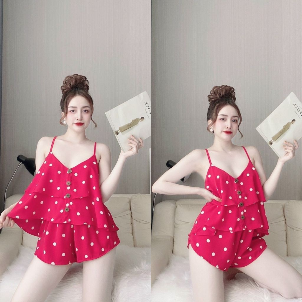 Đồ ngủ nữ❣️FREE SHIP❣️Đồ ngủ sexy lụa Mango cao cấp mềm mại xinh xắn &lt; 70kg