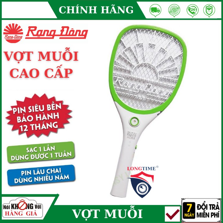 Vợt Muỗi Cao Cấp Rạng Đông VBM RD.01 , pin sạc Lithium tuổi tho cao , có đèn chiếu sáng cao cấp , 3 chế độ khác Nhau