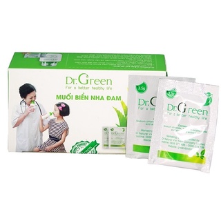 Muối rửa mũi chiết xuất từ nha đam dr.green. muối nha đam hộp 30 gói