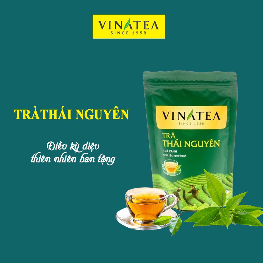 Trà vinatea thái nguyên sợi rời túi hút zip 100g xanh thanh lọc cơ thể giải độc gan chống lão hóa