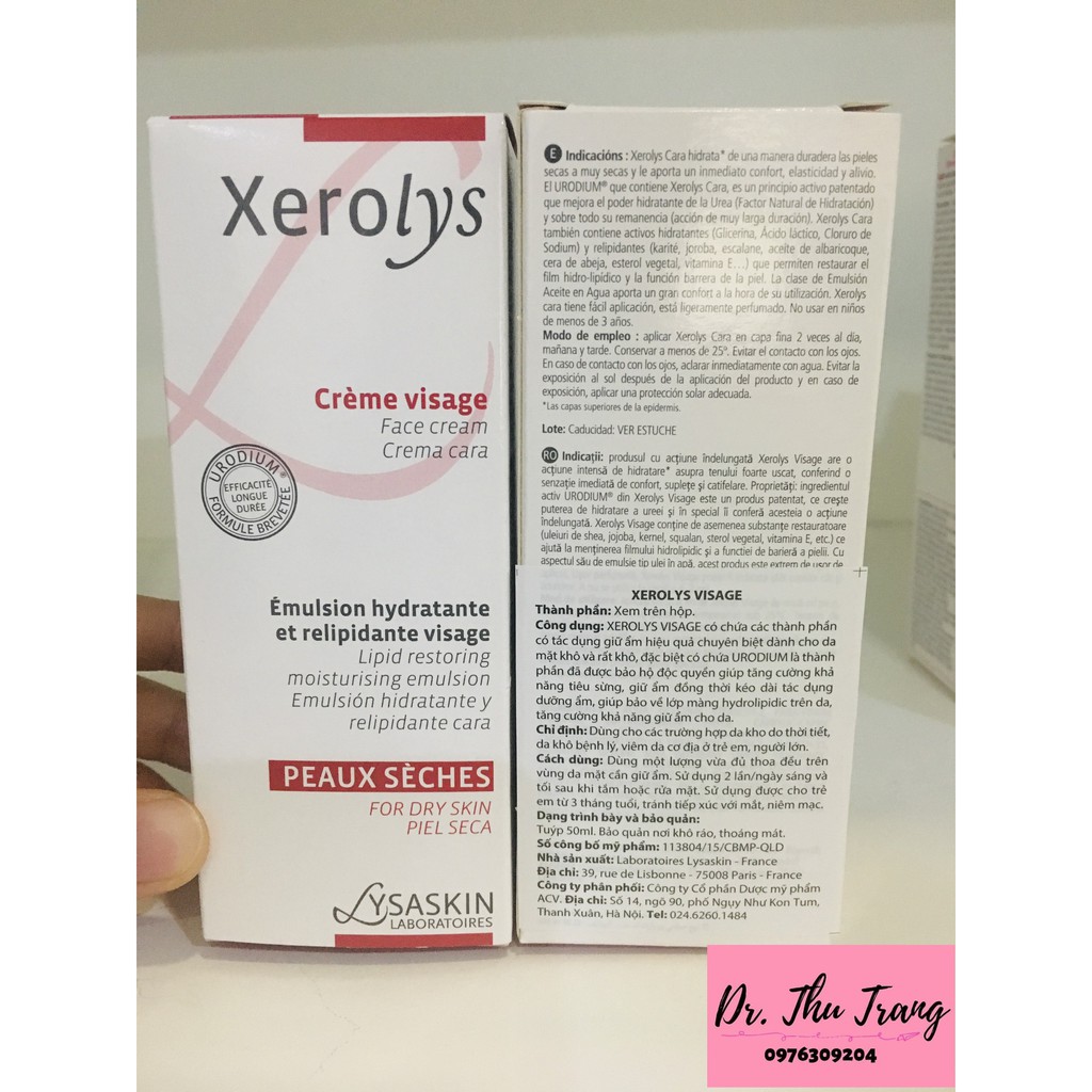 XEROLYS VISAGE kem dưỡng ẩm cho da 50ml