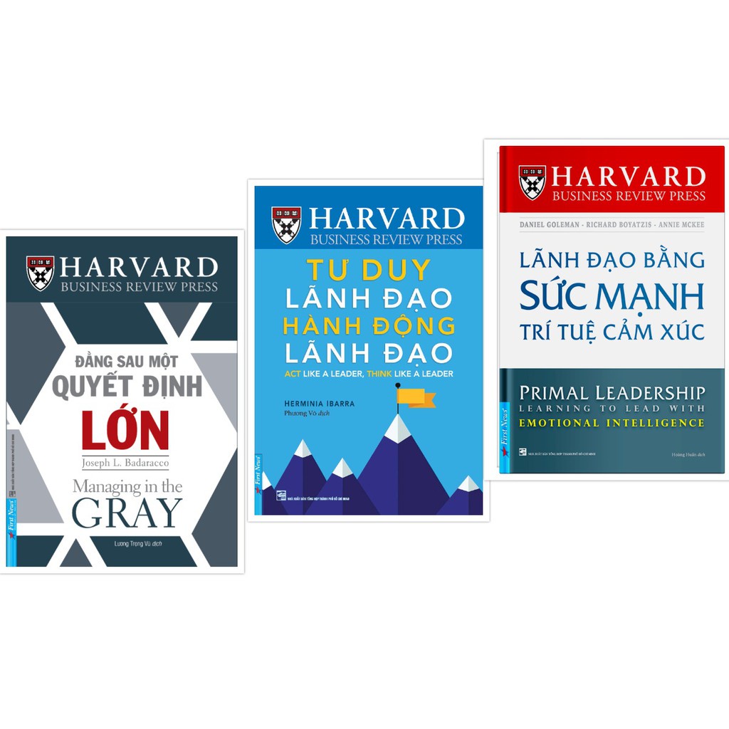 Sách - Combo Đằng sau 1 quyết định lớn+ Tư duy lãnh đạo Hành động lãnh đạo+ Lãnh đạo bằng SM trí tuệ cảm xúc - FirstNews