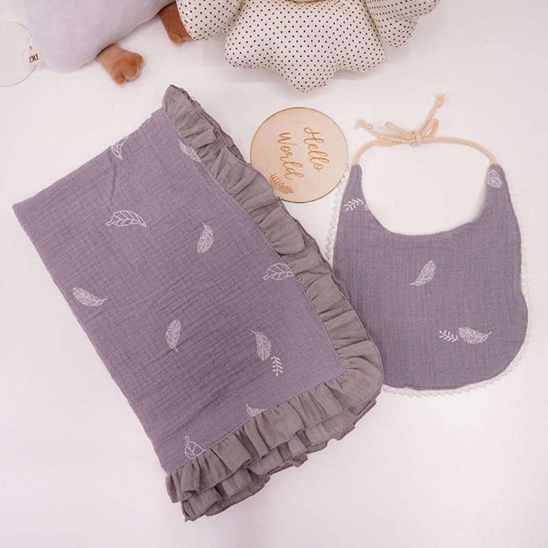 Set 2 Khăn Quấn Em Bé Bằng Cotton Mềm Mại