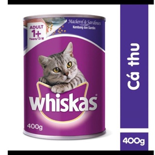 Patê Whiskas lon cho mèo vị cá Biển cá Thu & cá Biển 400gr