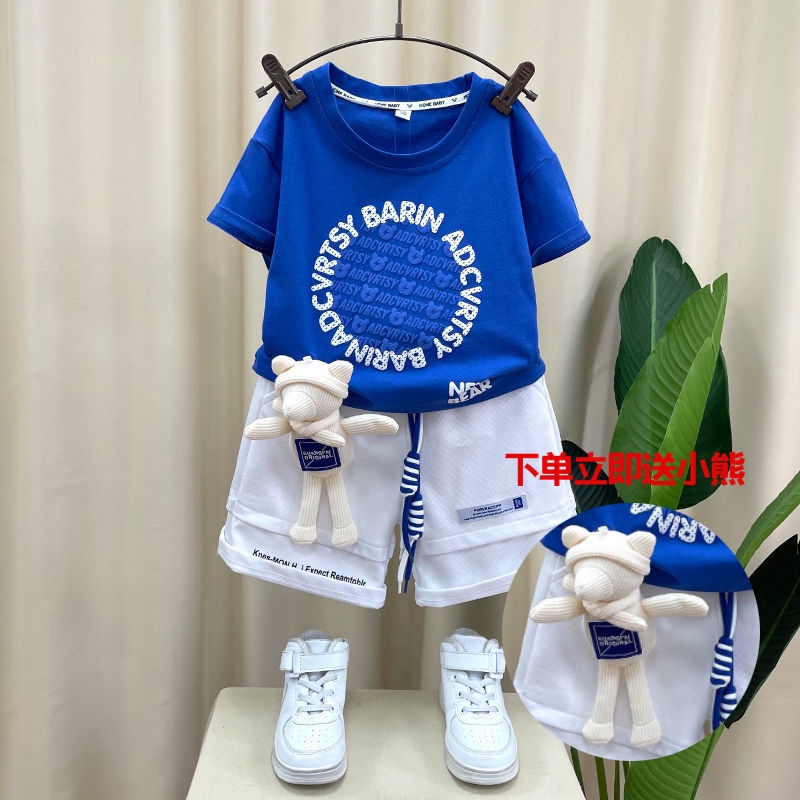 Bộ Đồ Thời Trang Mùa Hè Thu 2022 Tay Dài Phong Cách Trẻ Trung Cho Bé Trai
