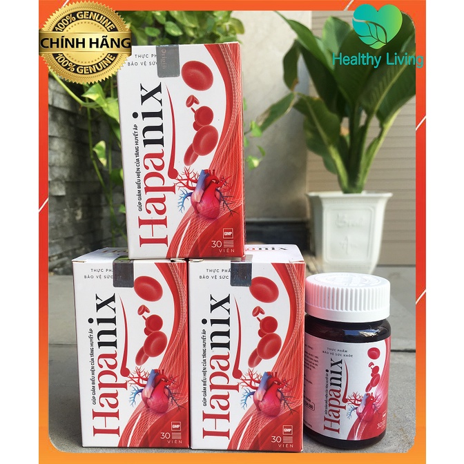 HAPANIX Viên Uống Hỗ Trợ Sức Khỏe Huyết Áp Tim Mạch Ổn Định Đường Huyết Phòng Ngừa Đột Quỵ An Toàn