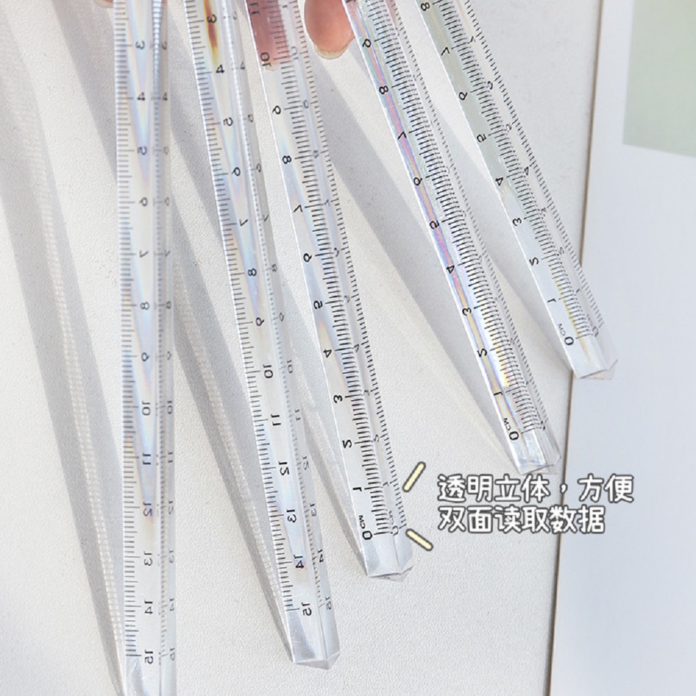 Thước tam giác đo trong suốt 15cm