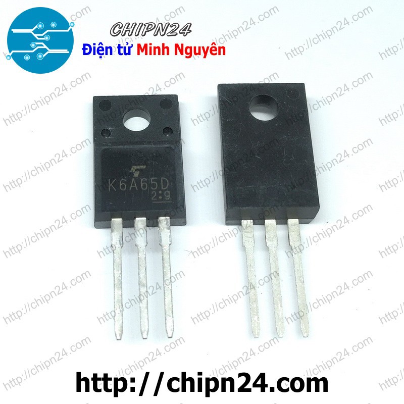 [1 CON] Mosfet 6A65 TO-220F 6A 650V Kênh N (6N65 K6A65D)