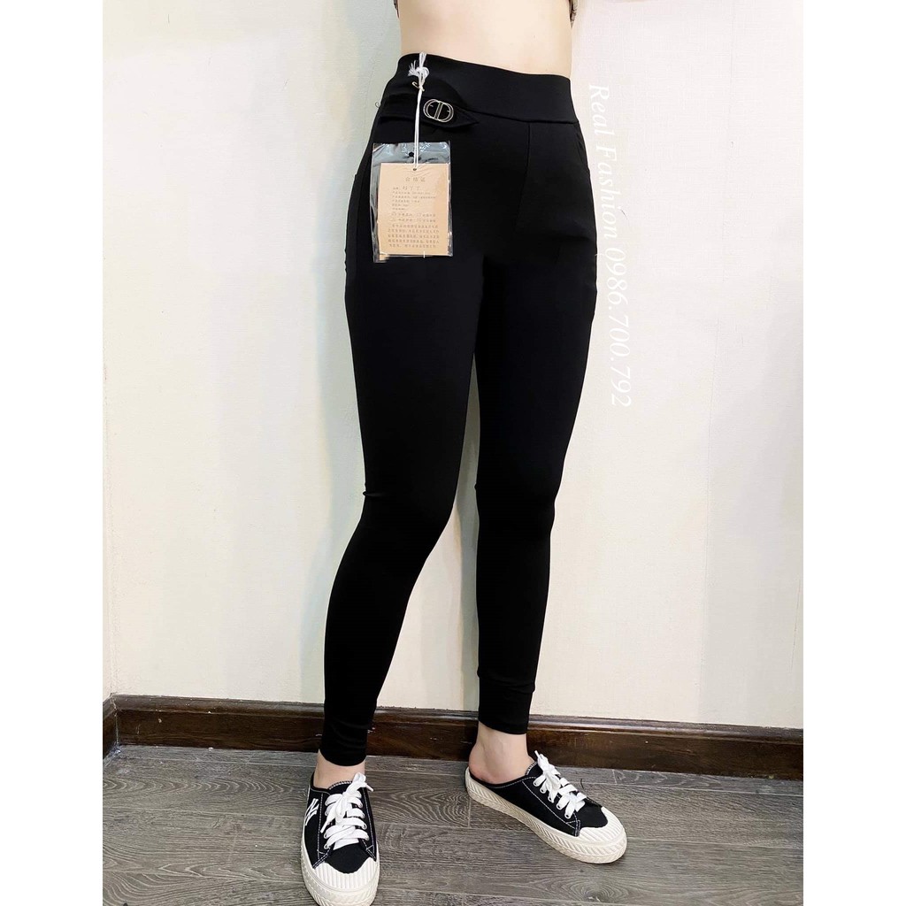 Quần legging nữ,quần legging dài đính logo vải umi hàn cao cấp, co dãn 4 chiều big size đến 105kg Real Fashion | BigBuy360 - bigbuy360.vn